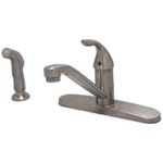 PROFLO® 1.5 gpm 4 Hole Deck Mount Kitchen Faucet with Single Lever Handle in Brushed Nickel
